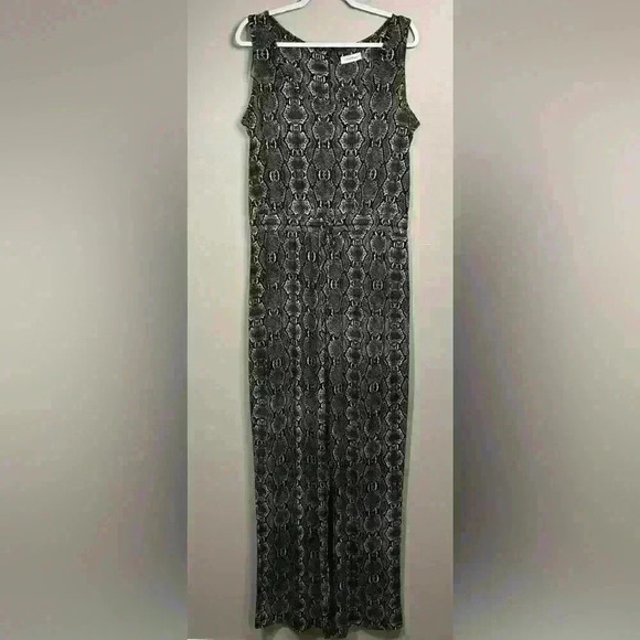 Calvin Klein Mob Wife Snake Print Romper Sz 14 Sleeveless Stretchy Glam Chic - Picture 5 of 12